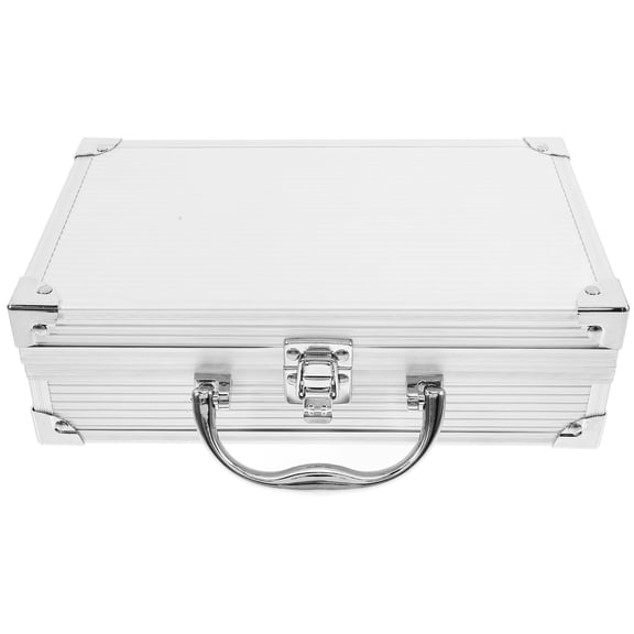 ETHZZLE Portable Aluminum Alloy Toolbox Plated Silver with Spacious Interior and Durable Design