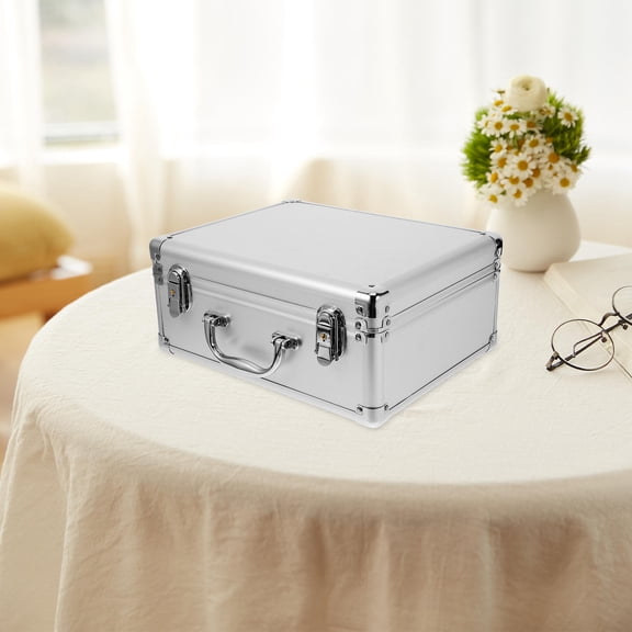 ETHZZLE Portable Aluminum Briefcase with Handle and Password for Tool Organization