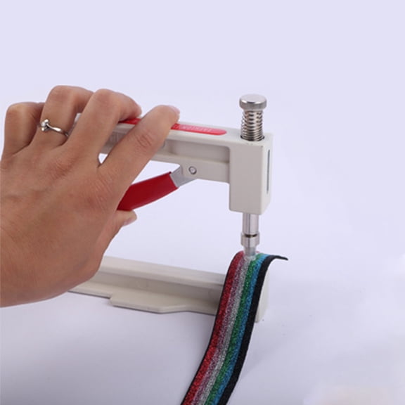 ETHZZLE Portable Beading Machine for Pearls Hand Press Craft Supplies Multi Color Durable Metal Plastic 6 Piece Set