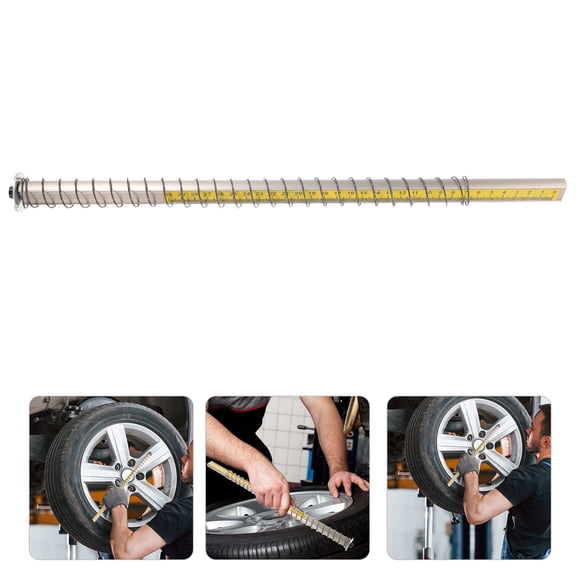 ETHZZLE Yellow Wheel Measuring Stick for Auto Tire Balancing and Garage Maintenance Use