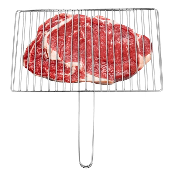 ETHZZLE Outdoor Stainless Steel Grill Rack with Handle for Camping and Picnic Barbecue