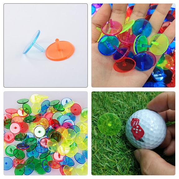 ETHZZLE Plastic Golf Marker Set with Low Friction, Assorted Colors for Accurate and Stable Golf Positioning