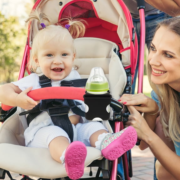 ETHZZLE Black Bottle Holder Stroller Storage Rack for Parents Daily Use, 1 Piece, Ideal Back to School Accessory
