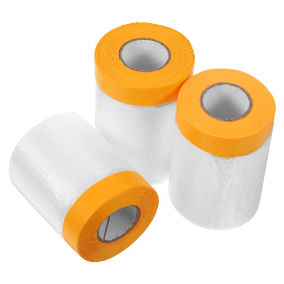 ETHZZLE Pre-Taped Masking Film for Automotive Paint and Plastic Covering, Easy Application and Strong Adhesion