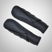 ETHZZLE Black Rubber Cycling Grips with Ergonomic Support and Skid Proof Design for Bike