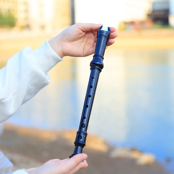 ETHZZLE Professional 8 Hole Recorder Instrument Flute in Black with German Machine Cutting and Strong Tone