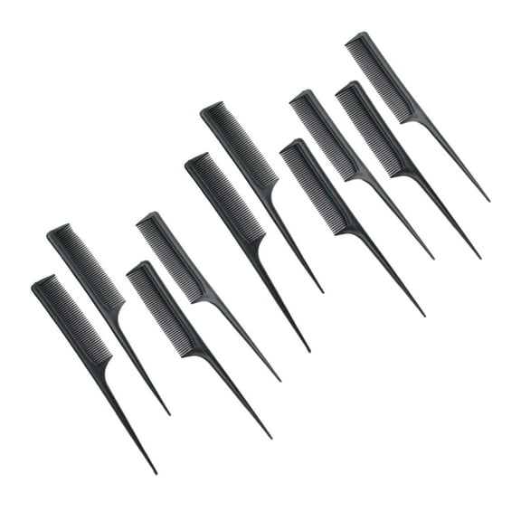 ETHZZLE Professional Hair Cutting Comb in Black, Narrow Teeth ABS Material for Hairdressing Use, Pack Included