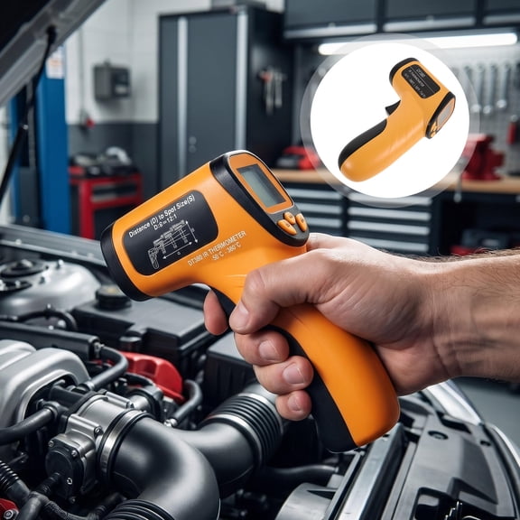 ETHZZLE Professional Industrial Ir Thermometer Gun for Pipeline and Engine Surface Temperature