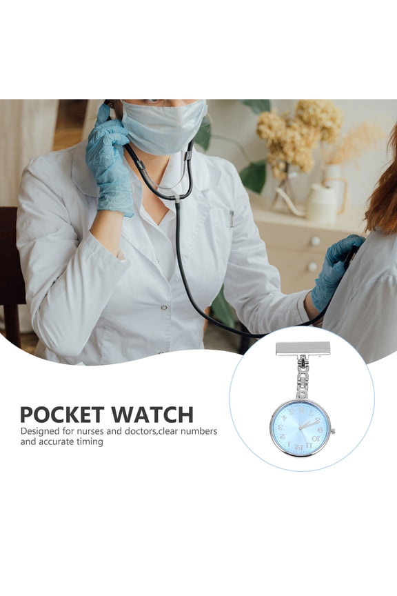 Elegant Blue Hanging Pendant Quartz Watch for Nurses and Healthcare Workers