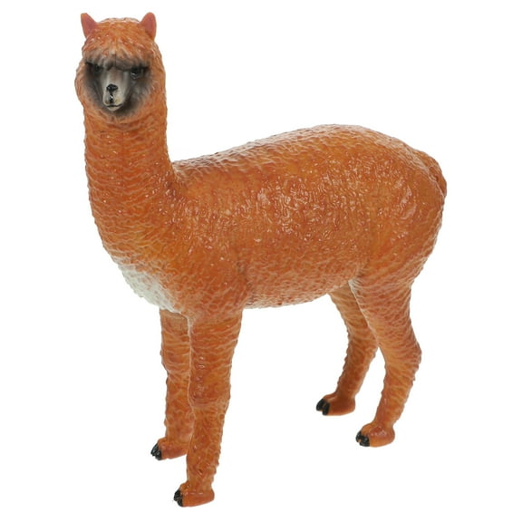 ETHZZLE Alpaca Figurine Brown Wildlife Style 1Pack
