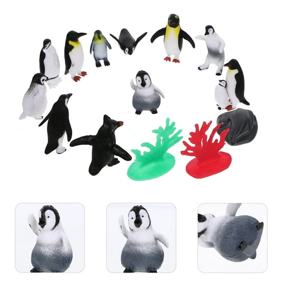 ETHZZLE Realistic Penguin Figurines Miniature Penguins Assorted Color 5X3X2CM For Children Toys New Year