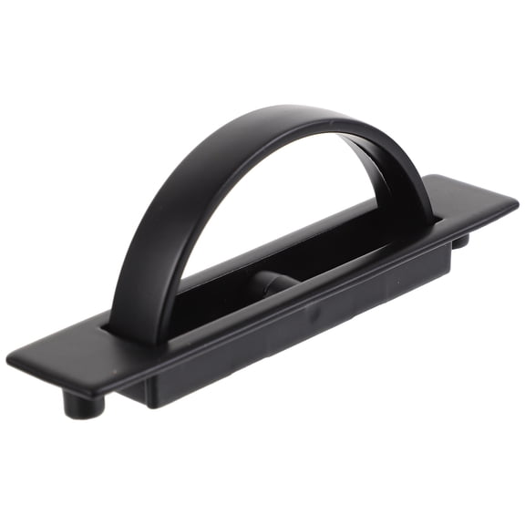 ETHZZLE Black Zinc Alloy Rotating Door Handle Hidden Recessed Pull for Furniture and Cabinet
