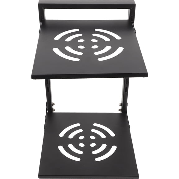 ETHZZLE Compact Two Tier Corner Shelf Stand Metal Pot Rack for Kitchen Space Saving