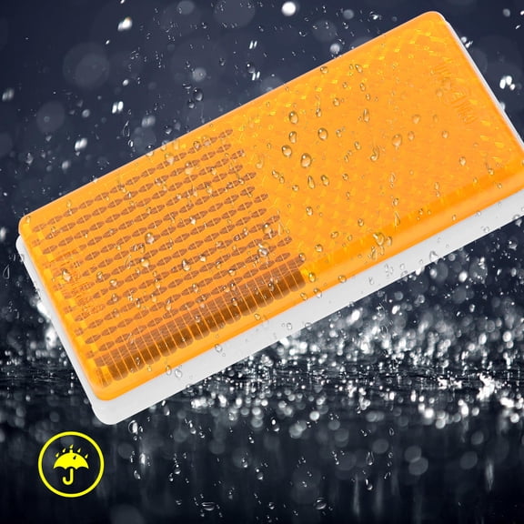 ETHZZLE Yellow Plastic Truck Reflectors - Reliable and Durable for Various Vehicles