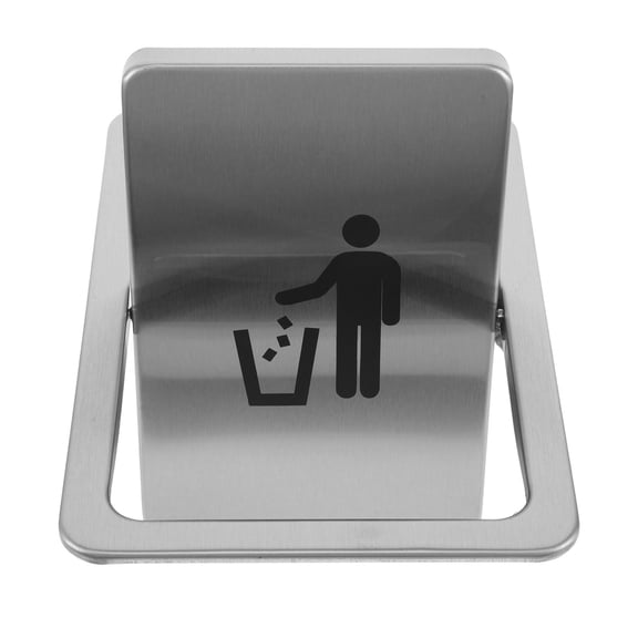 ETHZZLE Stainless Steel Embedded Bin Lid with Swing Flap Rectangular Trash Lid for Kitchen Counter