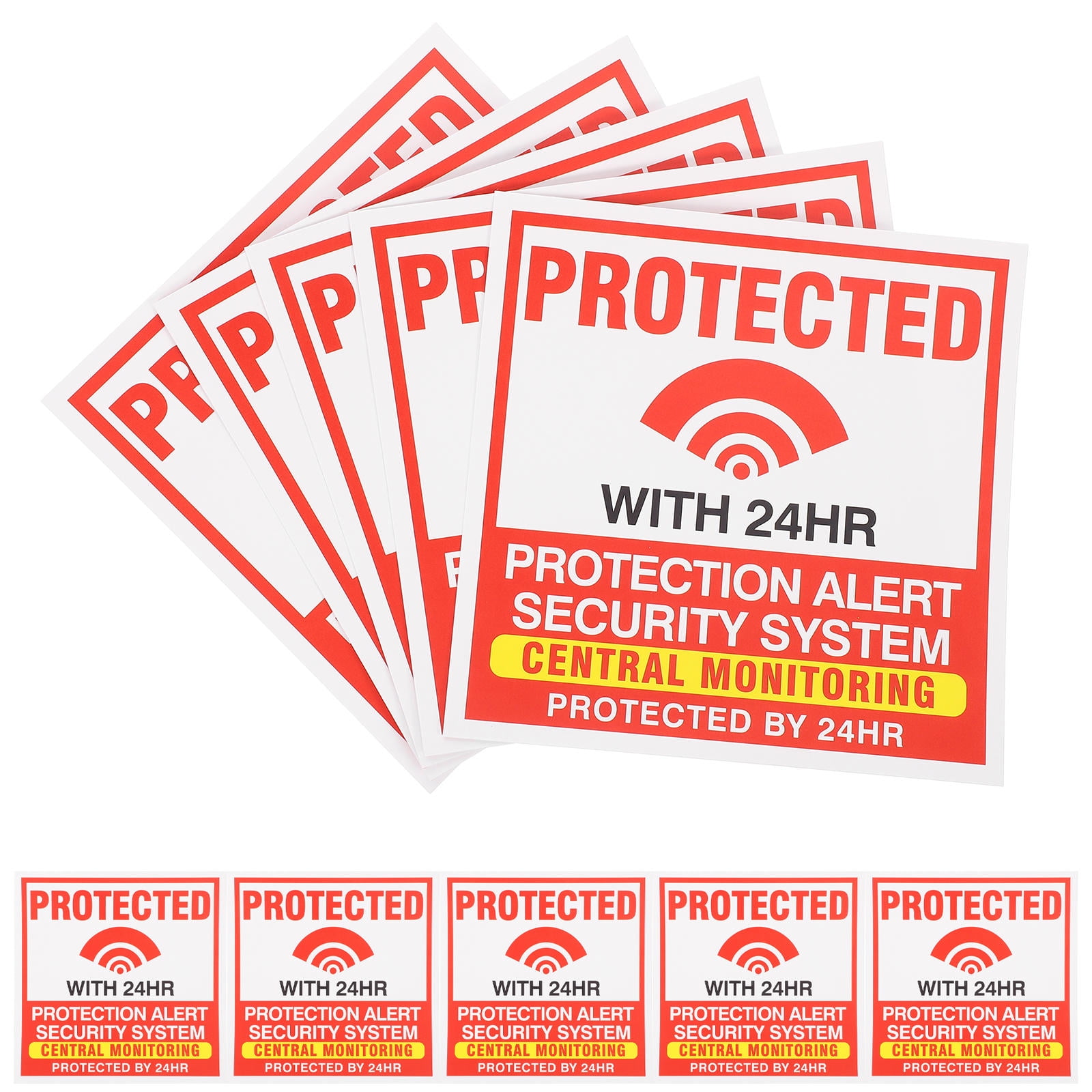 ETHZZLE Household Window Stickers Caution Stickers Owners Home Security ...