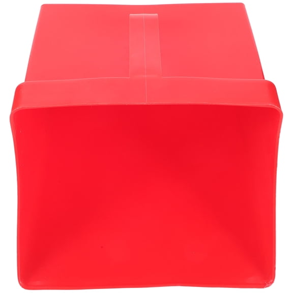 ETHZZLE Red Plastic Handheld Dustpan for Home Use with Ergonomic Handle and Large Capacity