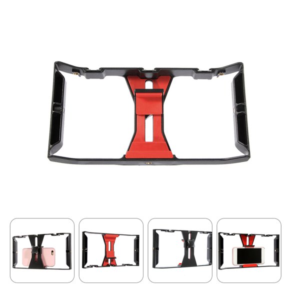 ETHZZLE Red Smartphone Radio Rig Phone Video Holder Portable Handheld Phone Bracket for Mobile Shooting