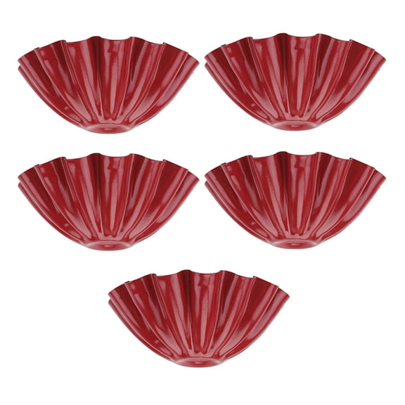 ETHZZLE Dessert Mousse Molds Pudding Mold Black 5Pcs