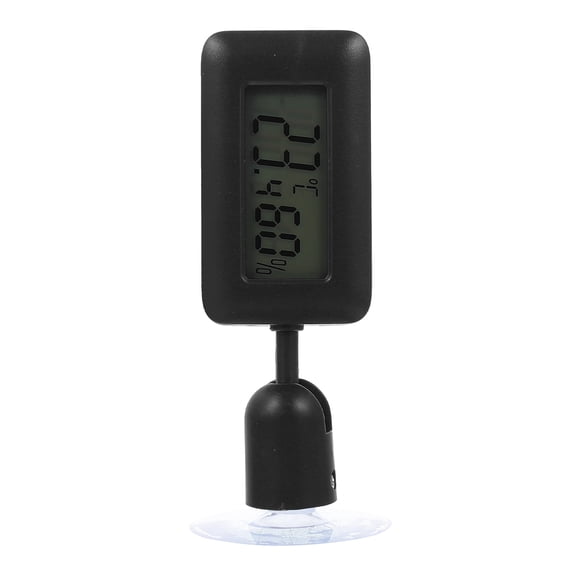 ETHZZLE Black Digital Reptile Terrarium Thermometer 360 Degree Rotary Temperature Meter