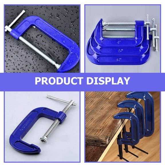 ETHZZLE Reusable Blue Metal G Clamp for Woodworking Safe Convenient Clamp for Daily Use