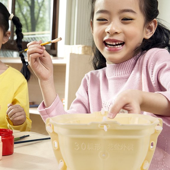 ETHZZLE Reusable Plastic Mold for Flower Pot Casting with No Sticking Or Tearing Feature