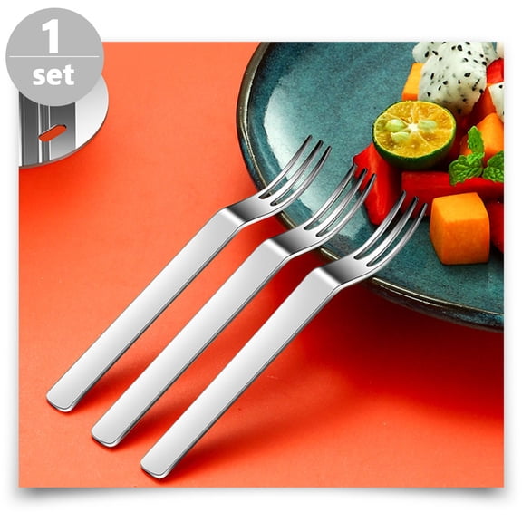 ETHZZLE Set of Reusable Stainless Steel Dessert and Fruit Forks - , Flatware