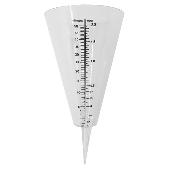 ETHZZLE Outdoor Rain Measurer Cone Shaped Rain Gauge Transparent 1Pack