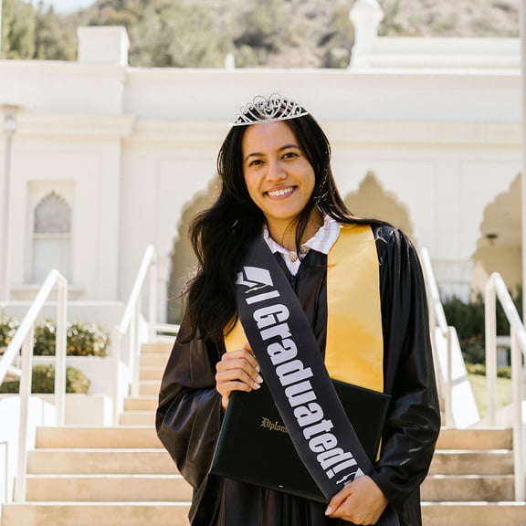 ETHZZLE Chic Tiara Headdress Alloy Graduation Decoration for Graduates on Graduation Night 1Set