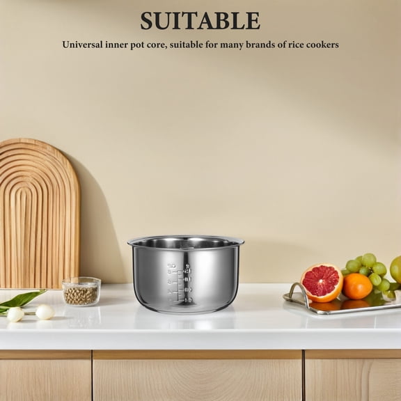 ETHZZLE Replacement Rice Cooker Pot 316 Stainless Steel Inner Bowl for Home Use