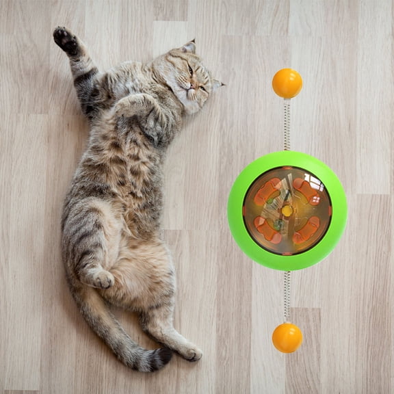 ETHZZLE Rotating Cat Toy Plastic for Cat Owners with Interactive Play 1Pack