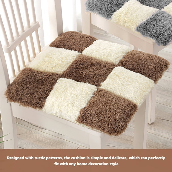 ETHZZLE Chair Cushion Plush 1Set 15.7x15.7in