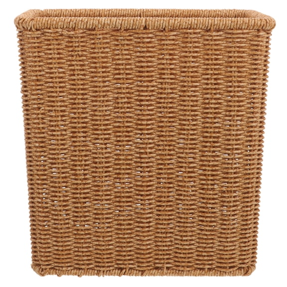 ETHZZLE Bathroom Waste Baskets Decorative Trash Basket Khaki Plastic Garbage Collection 1Pack