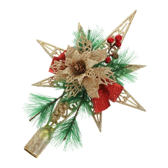 ETHZZLE Multi-Color Plastic Christmas Tree Topper - Unique Treetop Decoration for Holiday Trees