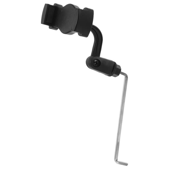ETHZZLE Adjustable Black Saxophone Music Stand Holder with Phone Clip for Sheets and Devices