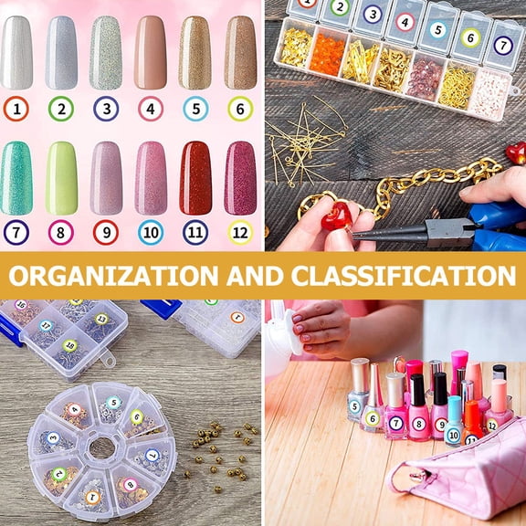 ETHZZLE Assorted Color Coding Stickers Self Adhesive Number Labels for Folder Identification