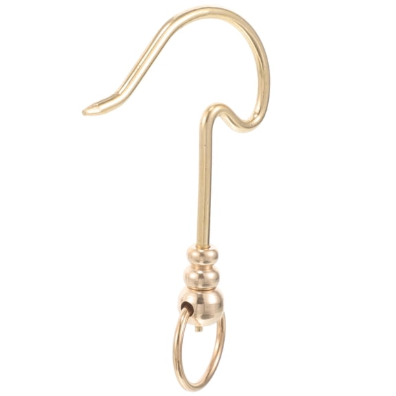 ETHZZLE Versatile Copper Bird Cage Hook with Decorative Design and Accessory Hooks