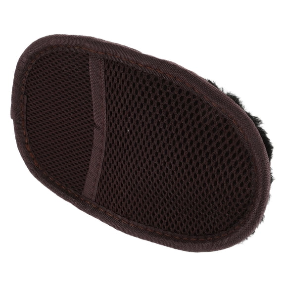 ETHZZLE Shoe Polishing Mitt Soft Faux Dark Brown for PU Shoes Car Interiors and PU Goods Care