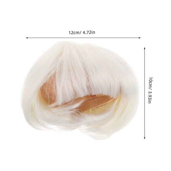 ETHZZLE Short Bob Doll Wig: High-Temperature Fiber Hairpiece - Kawaii Straight Bob Hair Accessories for 6.7" Doll Styling - Tiny Figure Wig Dressing up Accessories