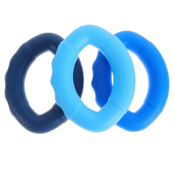 ETHZZLE 3Pcs Grip Strengthener Hand Workout Grip Silicone Royal Blue Resistance Training Athletes