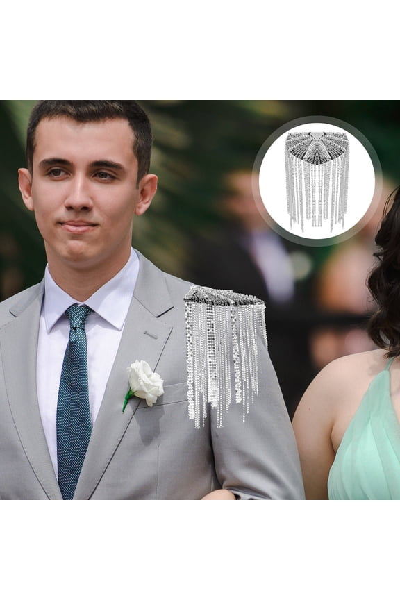 Vintage Style Tassel Shoulder Epaulettes Rhinestone 1Pack for Women