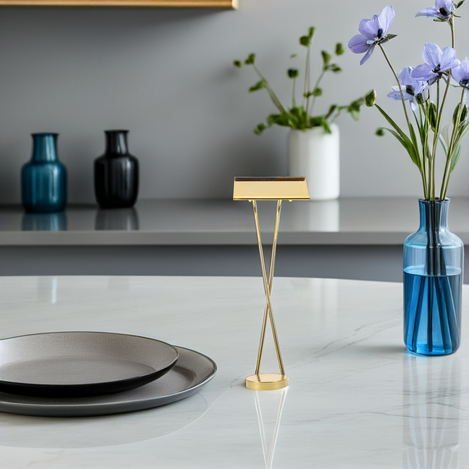 Photo inspiration: Fresh Look at Ethzzle Golden Metal Menu Clip Stand With Re Base For