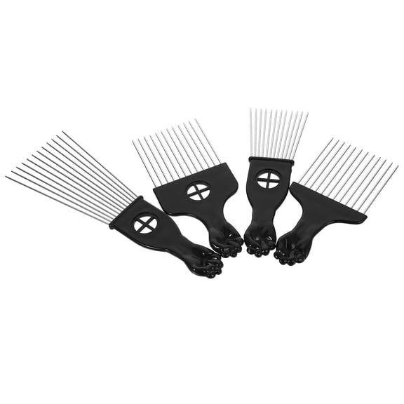 ETHZZLE 4-Pack Black ABS Hair Combs for Men, Smooth Finish, Anti-Frizz Styling, Easy to Use