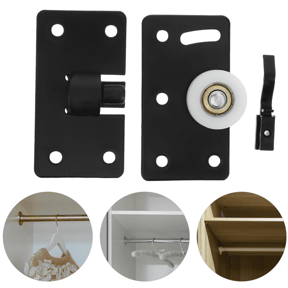 ETHZZLE Stainless Steel Sliding Door Pulleys Wardrobe Pulley 1 Set