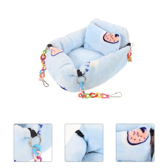 ETHZZLE Small Pet Hammock for Cage Flannel Playing Ferrets 1Set