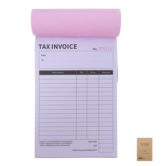 ETHZZLE Small Business Retail Order Forms Invoice Book with Clear English Layout