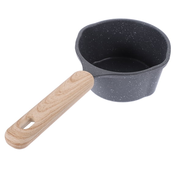 ETHZZLE Multi Functional Black Nonstick Saucepan Small Aluminum Pot for Everyday Use