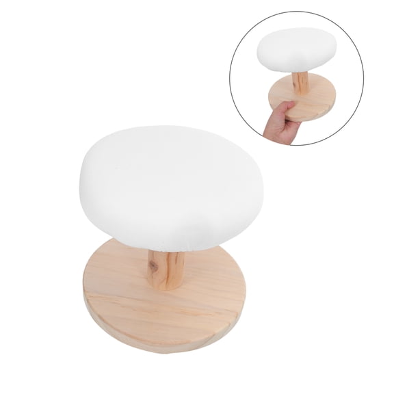 ETHZZLE Ergonomic Round Wooden Ironing Pad for Shirts and Sewing Projects