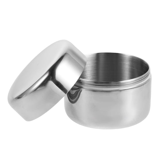 ETHZZLE Small Stainless Steel Pill Case - Metal Medication Organizer Leakproof For Pocket And Travel - Compact Round Pill Container - Portable Mini Medicine Box Airtight Holder