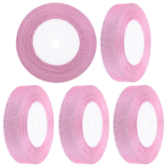 ETHZZLE Glitter Pink Ribbon for Wrapping with Wear Resistant cate Texture for DIY Crafts